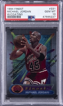 1994 Topps Finest Basketball With Coating #331 Michael Jordan - PSA GEM MT 10